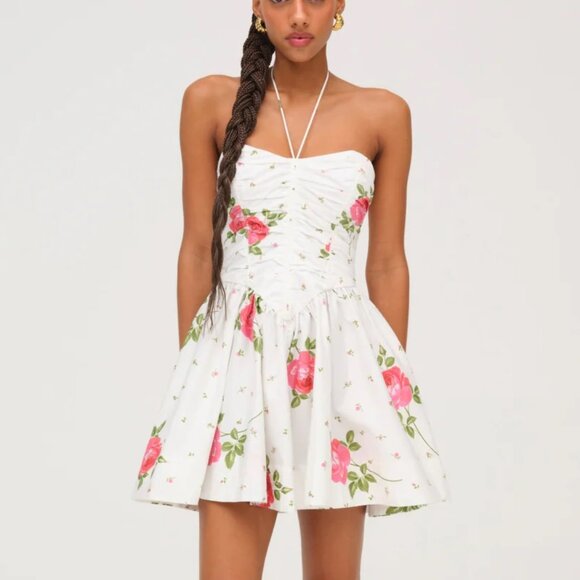 NWT FOR LOVE AND LEMONS ROSEBUD CORSET MINI DRESS SIZE S - Picture 1 of 6